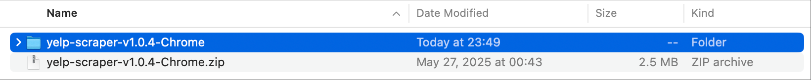 Extract files